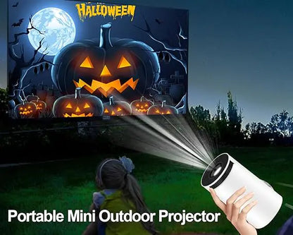 Smart 4K Mini Projector with Auto Correction and Rotatable Design